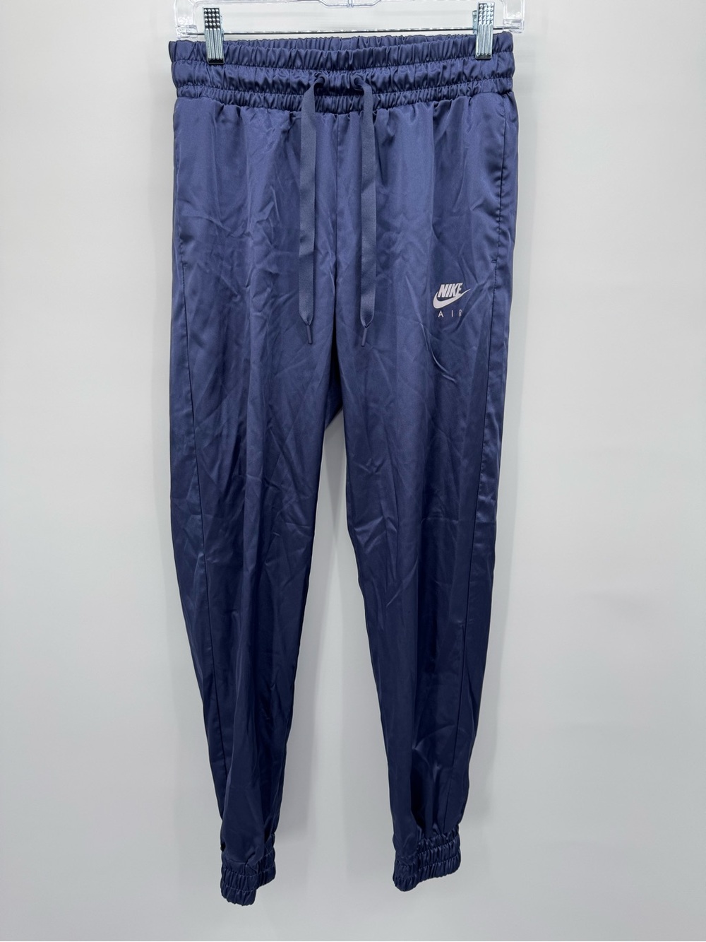 Nike Air Navy Satin Joggers Small